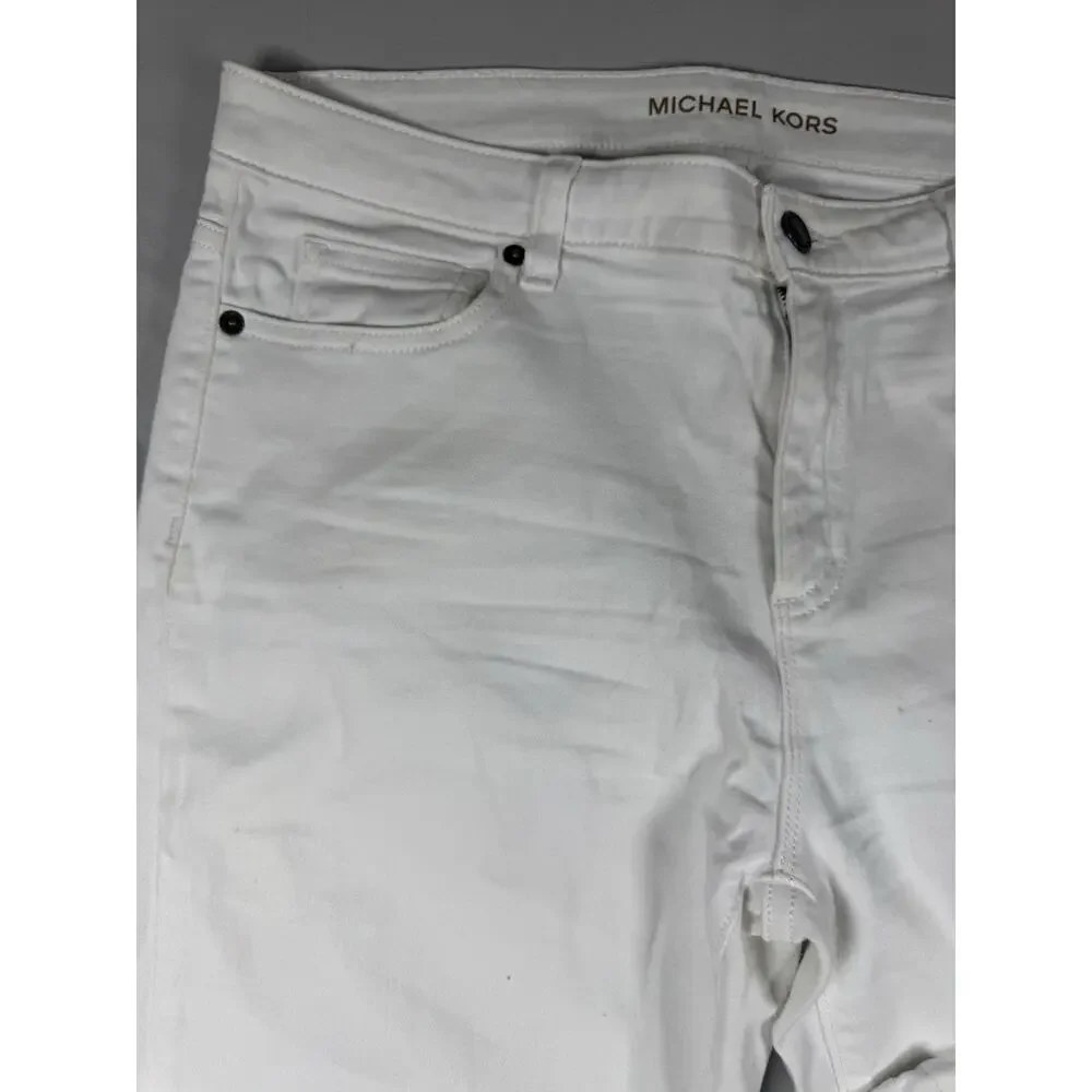 Michael Kors White Skinny Jeans Women’s Size 10 Stretch Denim